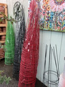 Colored Heavy Duty Tomato Cages. 