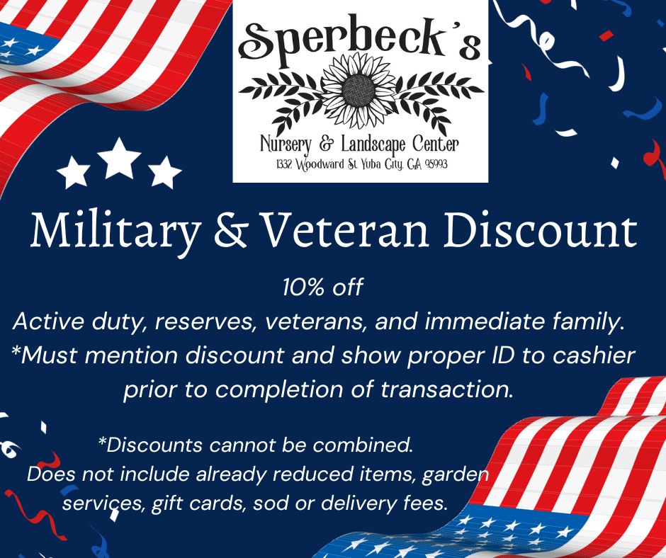 Military & Veterans Discount. 
10% off. 